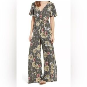 LOVE, FIRE FLORAL JUMPSUIT